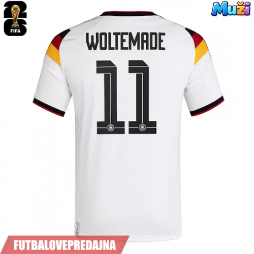 Lacne Muži Futbalové dres Nemecko Nick Woltemade #11 MS 2026 Krátky Rukáv - Domáci